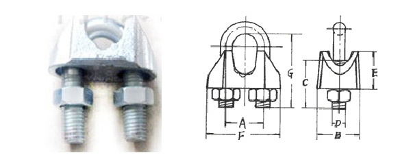 B.S 462 Wire Rope Clips