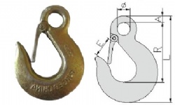 Eye slip hook with latch